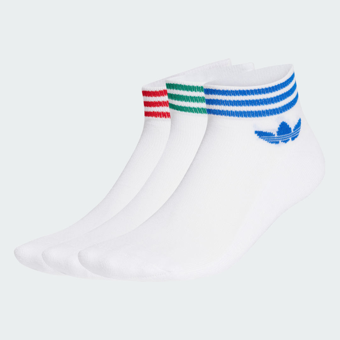 Ponožky adidas Performance Trefoil Ankle Socks (3 Pairs) Biela | JI9489, 1