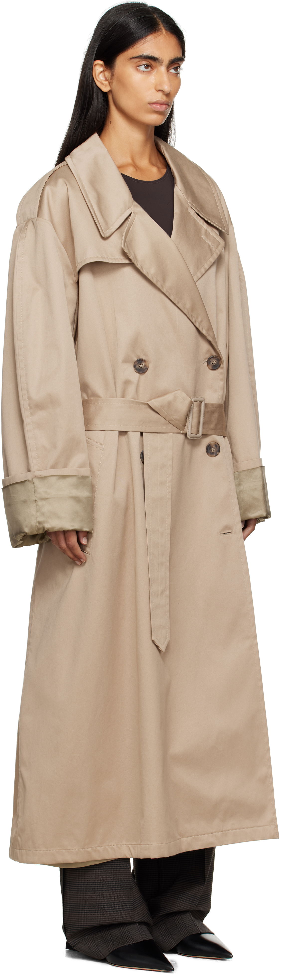 Trenčkot Maison Margiela MM6 Maison Margiela Cotton Trench Coat Béžová | S52AH0081 M35368, 1