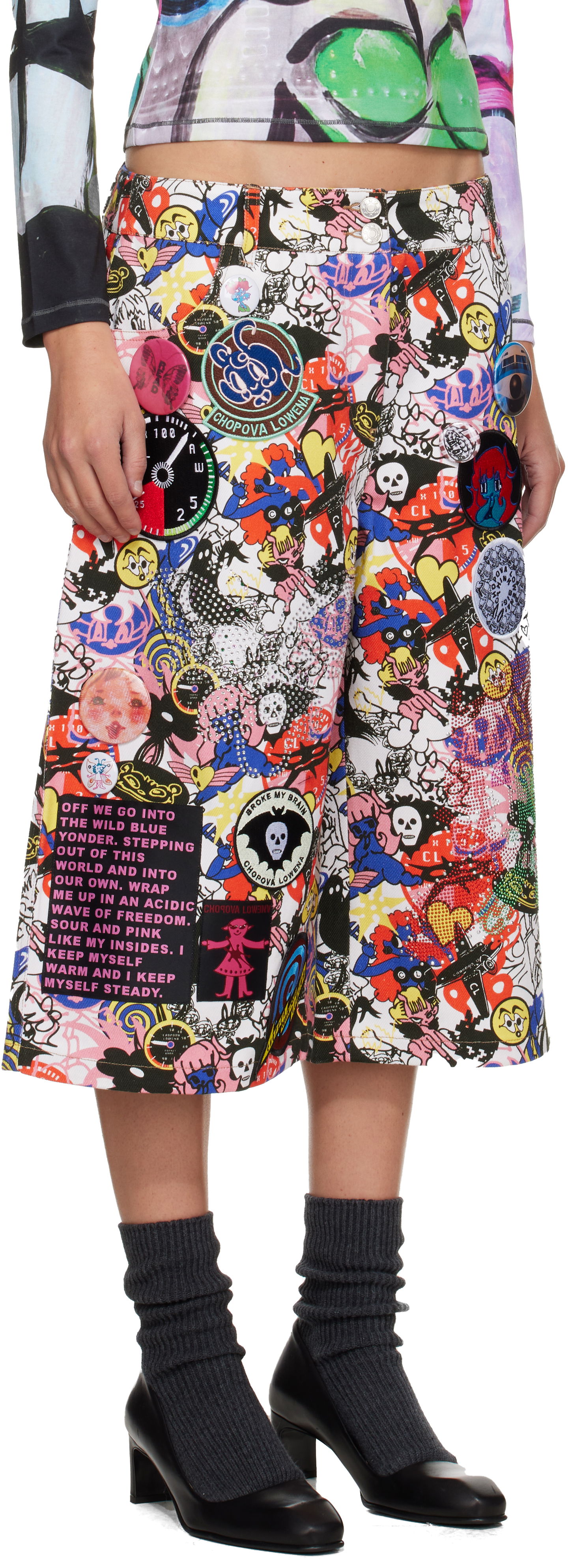 Šortky Chopova Lowena Cosmos Denim Shorts Rôznofarebný | 4057, 1