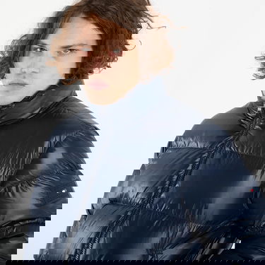 Prešívaná bunda Tommy Hilfiger Shiny Down Stand Puffer Jacket Navy | MW0MW40617 C1G, 2