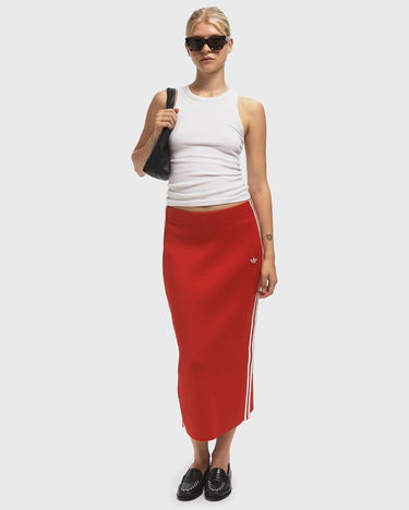Sukňa adidas Performance Adicolor 3-Stripes Knit Skirt Červená | JW2660, 1