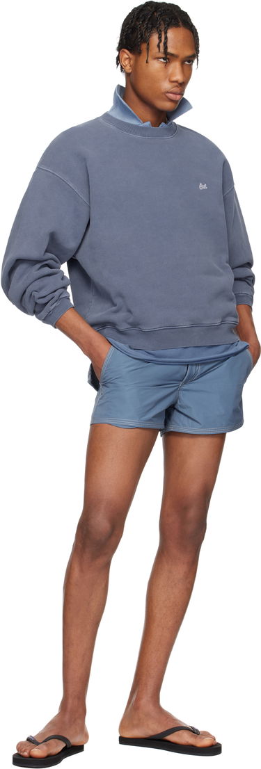 Sveter ERL ERL Crewneck Sweatshirt Modrá | ERL10T027, 3