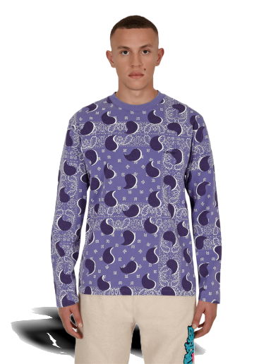 Tričko Awake NY Big Paisley Longsleeve T-Shirt Modrá | AWK-FW21-TS001 SAPPHIRE