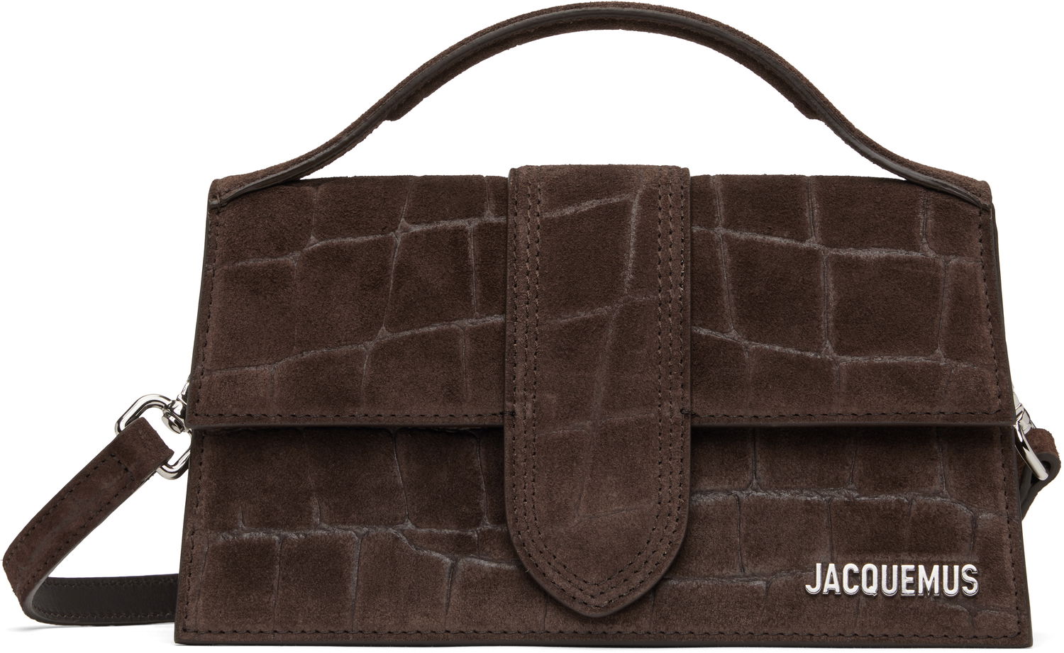 Kabelka Jacquemus Jacquemus 'The Large Bambino' Suede Shoulder Bag Hnedá | 25E213BA007-3243, 0