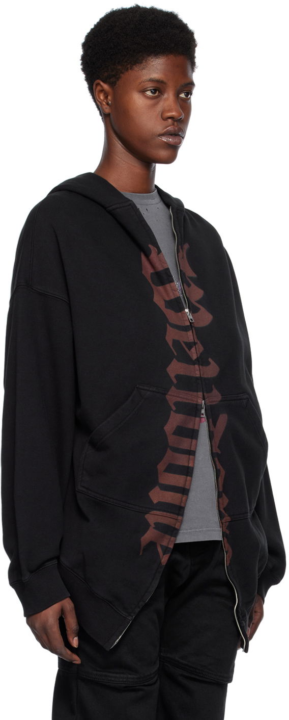 Mikina We11done Printed Hoodie by Čierna | WD-TJ0-24-812-U-BK, 1