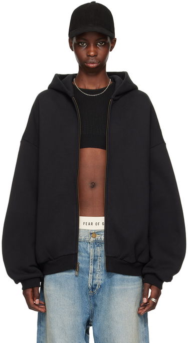 Mikina Fear of God Fear of God ESSENTIALS Full-Zip Hoodie Čierna | 192BT246240F, 0