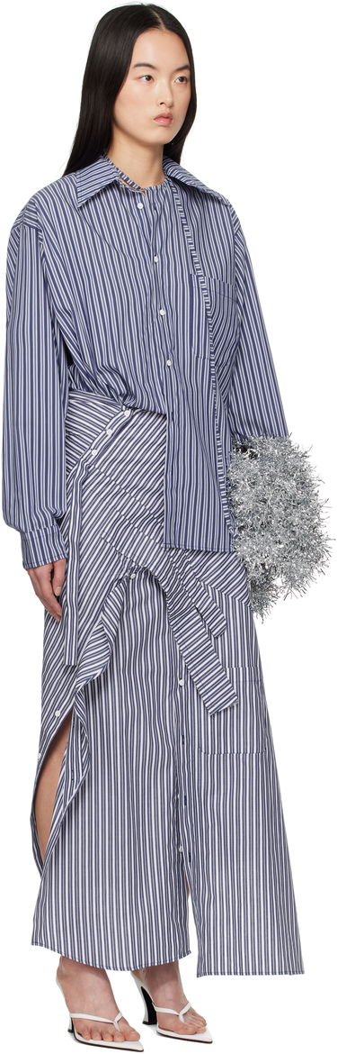 Šaty Ottolinger Ottolinger Deconstructed Shirting Midi Dress Modrá | 11150011101, 1