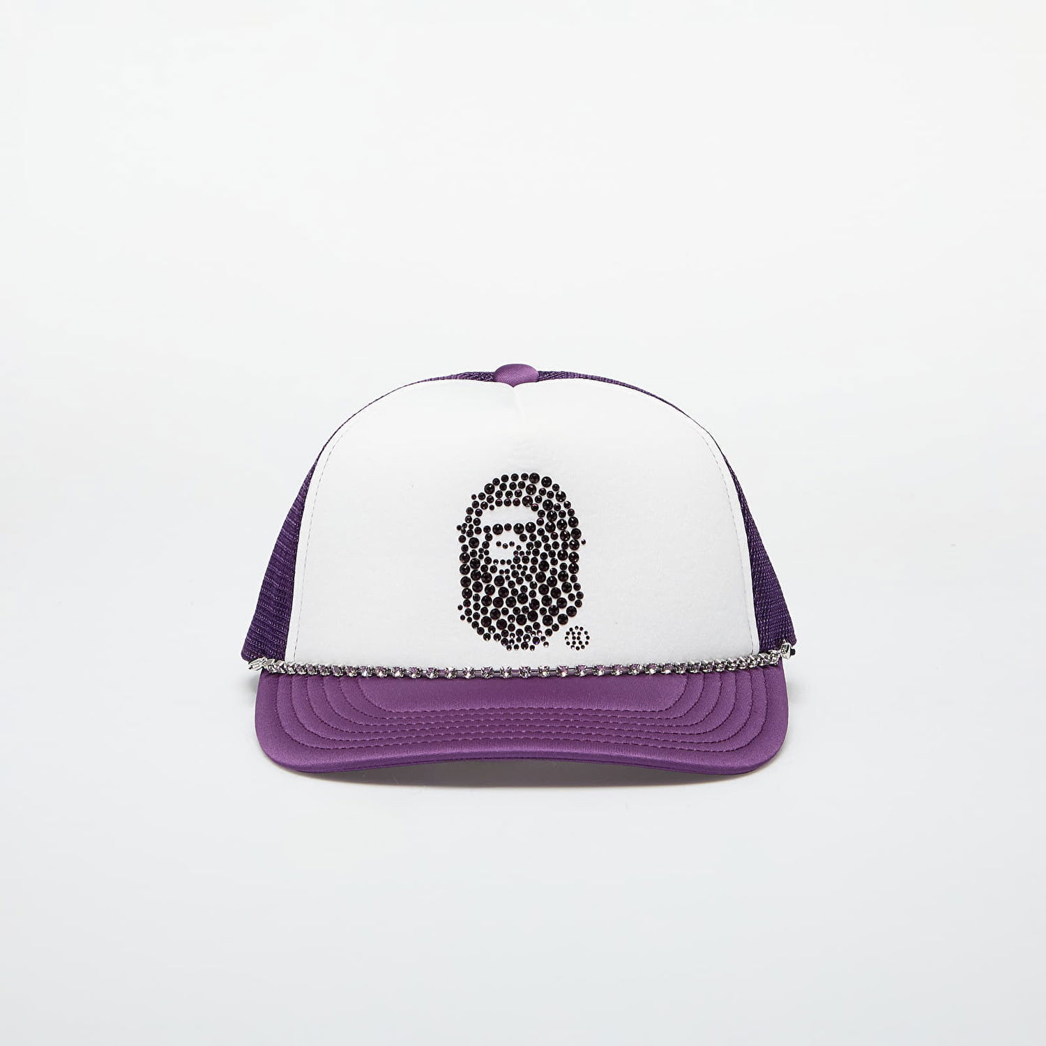 Šiltovka BAPE SWAROVSKI x Rhinestone Ape Head Mesh Cap M Purple Fialová | 001CPK801010M PUR, 0