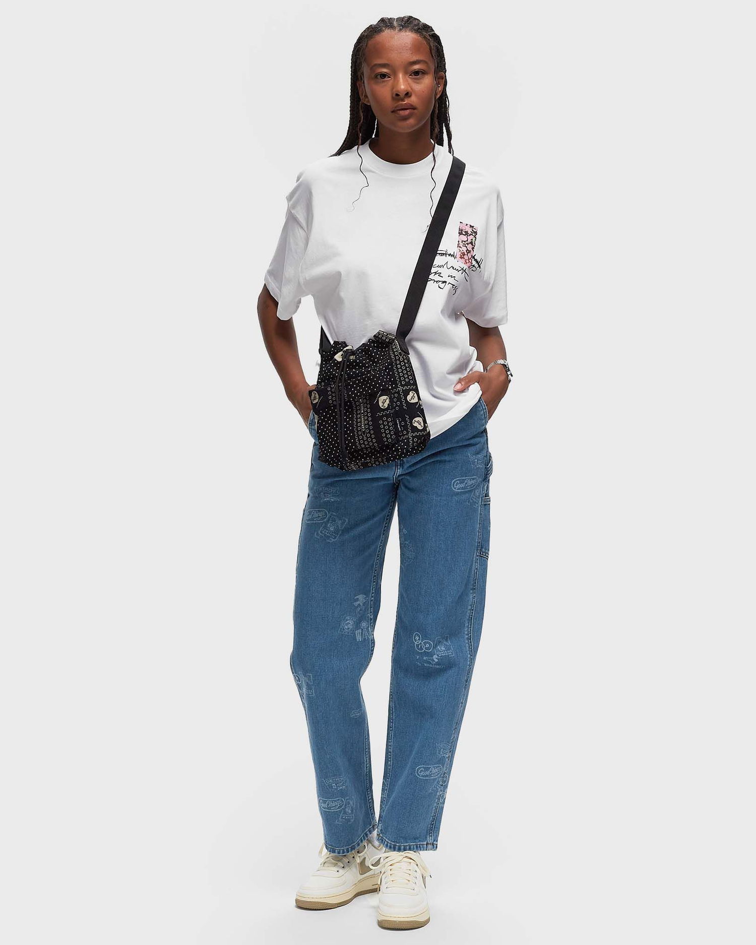 Džínsy Carhartt WIP WMNS Stamp Pant Modrá | I033742-2LN.35, 1