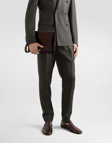 Kabelka Dolce & Gabbana Eel Leather Briefcase Clutch with Wrist Strap Hnedá | BP3294A8A5381300, 1