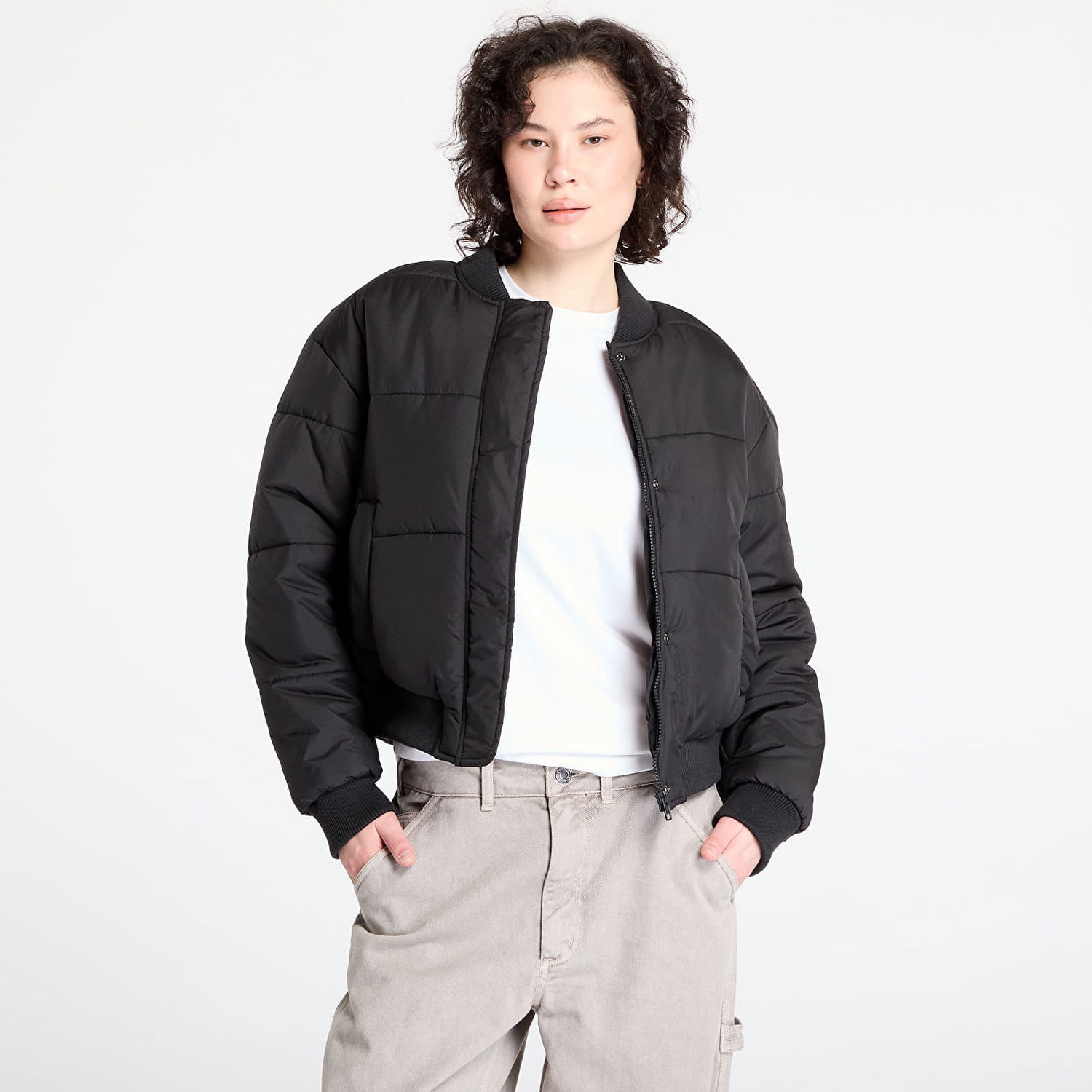 Prešívaná bunda Urban Classics Puffer Jacket Čierna | TB6152-00007, 0