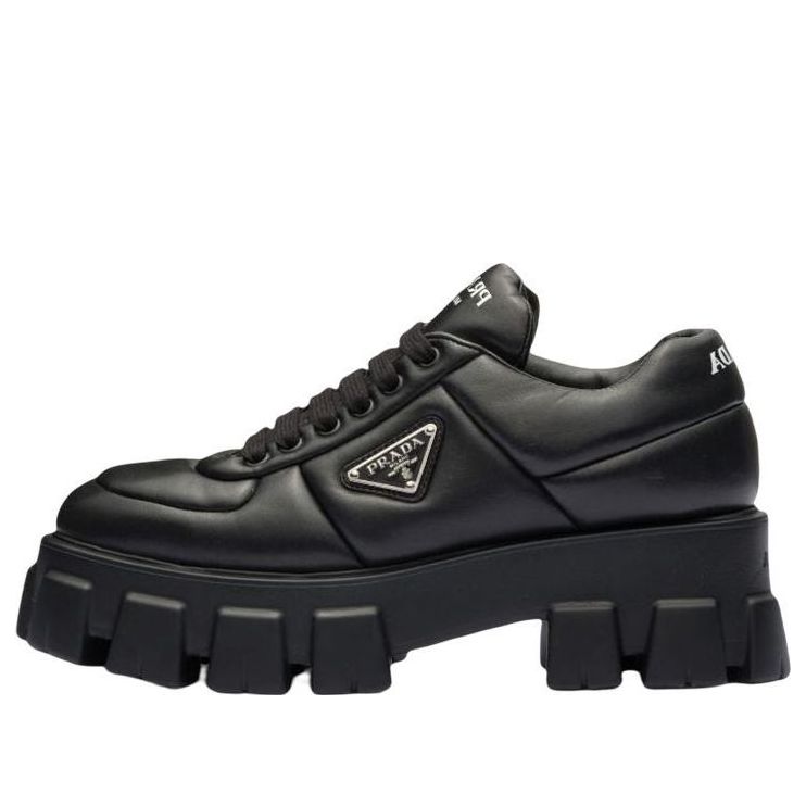 Tenisky a topánky Prada Monolith Brushed Leather Shoes Čierna | 1E119N_2DL8_F0002_F_055, 0