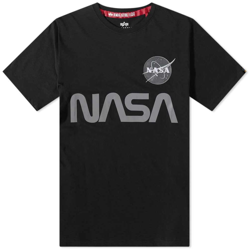 Tričko Alpha Industries NASA Reflective Tee Čierna | 178501-03, 0