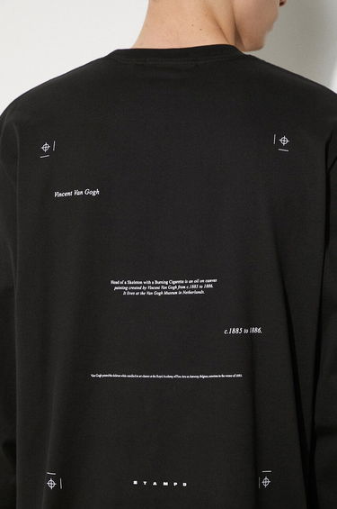Tričko Stampd STAMPD Skeleton Relaxed Fit Graphic Long Sleeve T-Shirt Čierna | SLA.M3249LT.BLK, 5