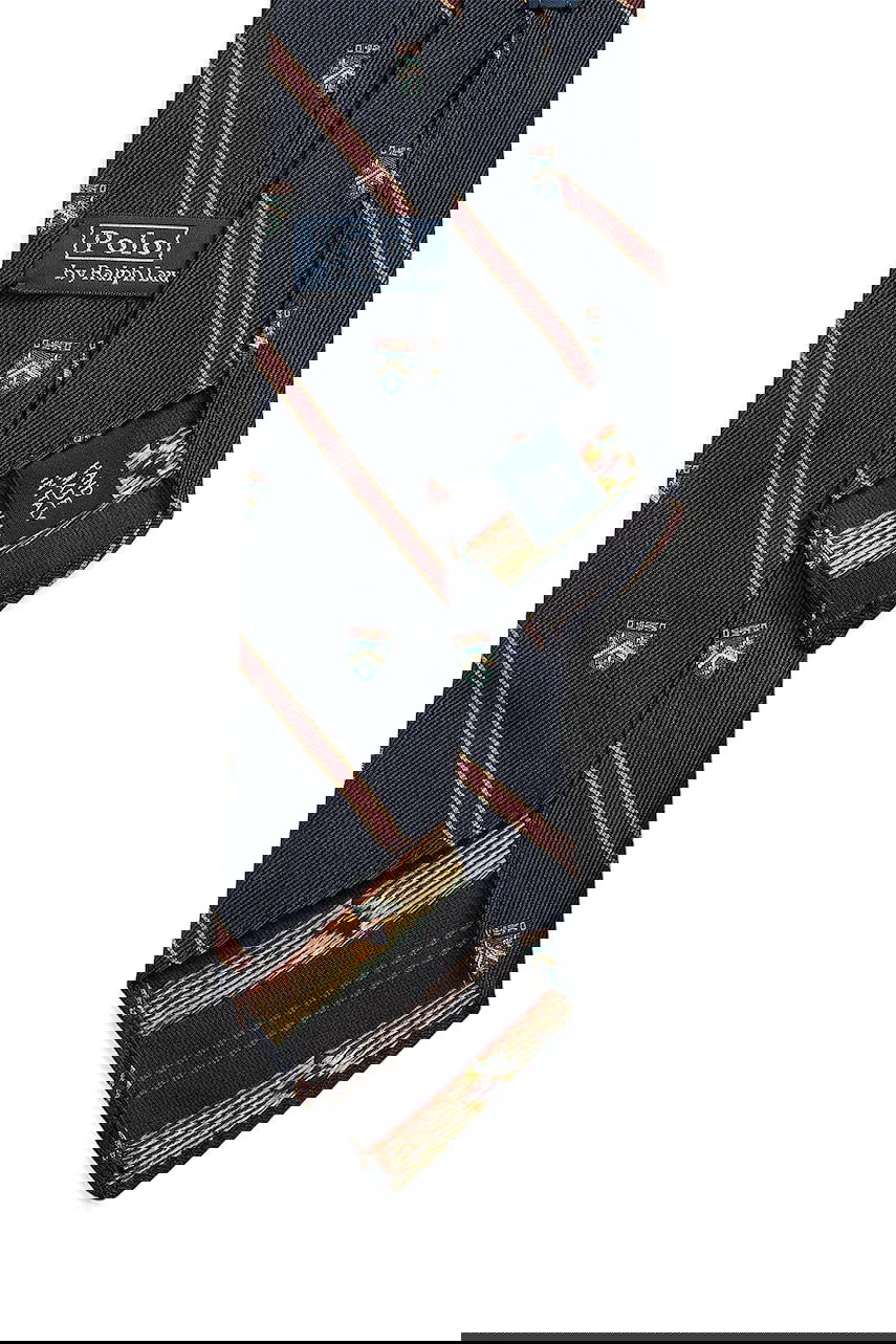 Doplnky Polo by Ralph Lauren Polo Ralph Lauren Silk Tie with Crest and Stripe Pattern Rôznofarebný | 712971857, 1