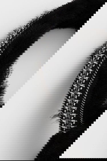 Doplnky UGG Furry Earmuffs with Decorative Headband Čierna | 20496., 1