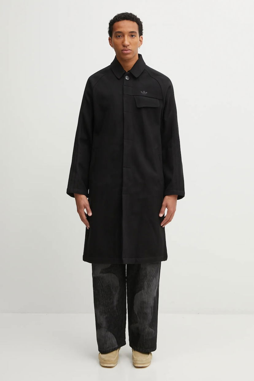 Kabáty adidas Originals adidas Originals P Ess Overcoat Čierna | JW0120
