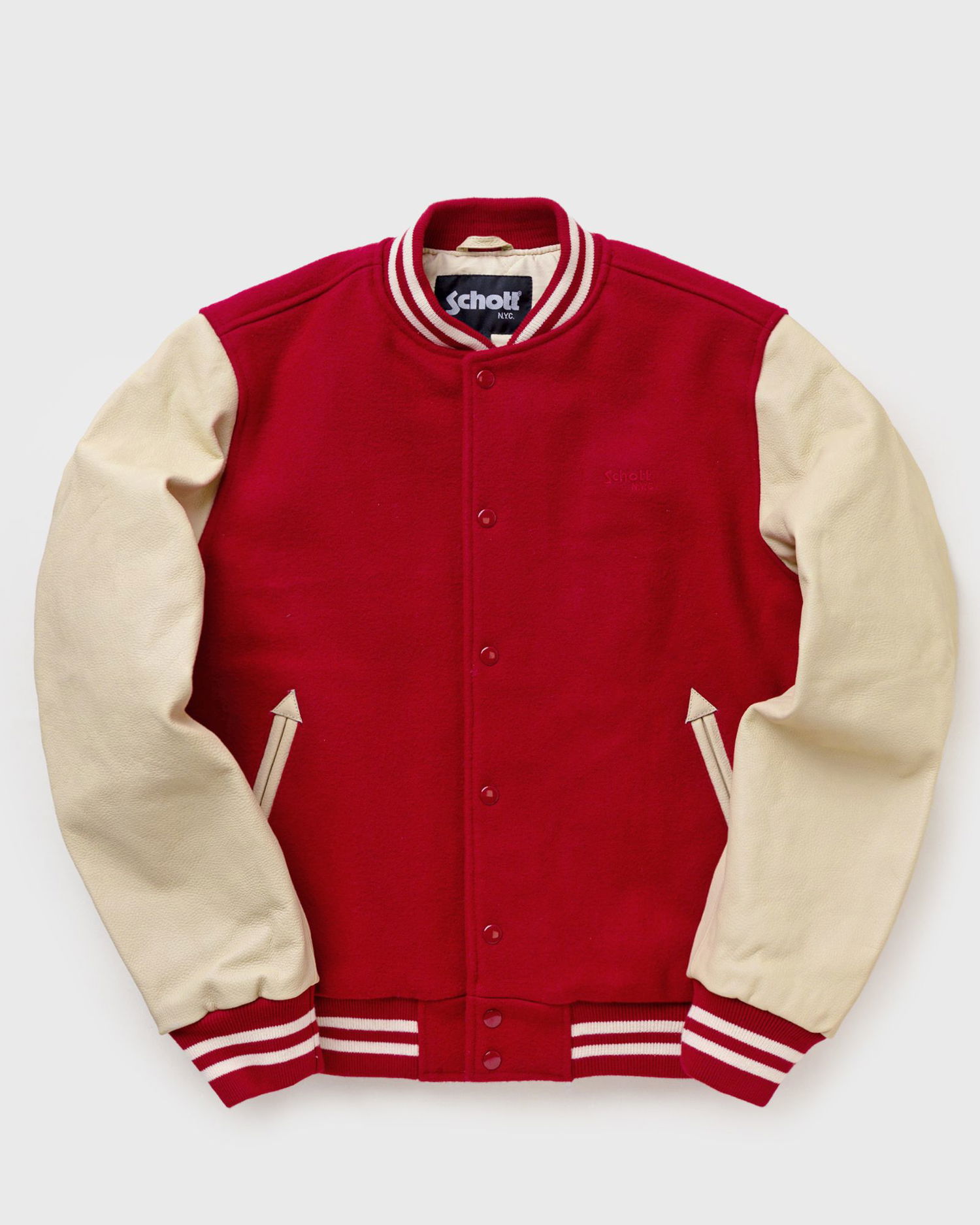 Bomber bunda Schott NYC Bomber Jacket Červená | LC8705-RED/BEIGE, 0
