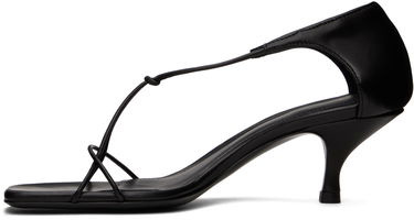 Starostlivosť o obuv TOTEME TOTEME 'The Leather Knot' Heeled Sandals Čierna | 242-WAS2057-LE0014, 2