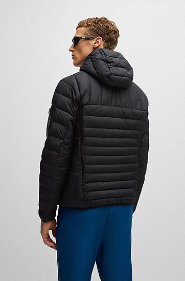 Prešívaná bunda BOSS Padded Water-Repellent Jacket with Reflective Details Čierna | 50514761, 1