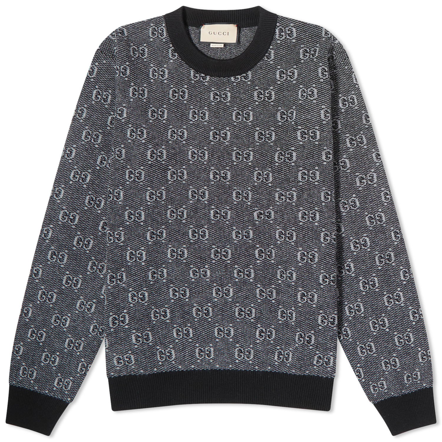 Sveter Gucci GG Logo Crewneck Šedá | 761549-XKDK5-1230, 0