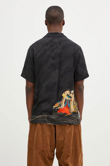 Košeľa Maharishi Cyber Skeleton Vacation Shirt With Čierna | 1408-BLK, 2
