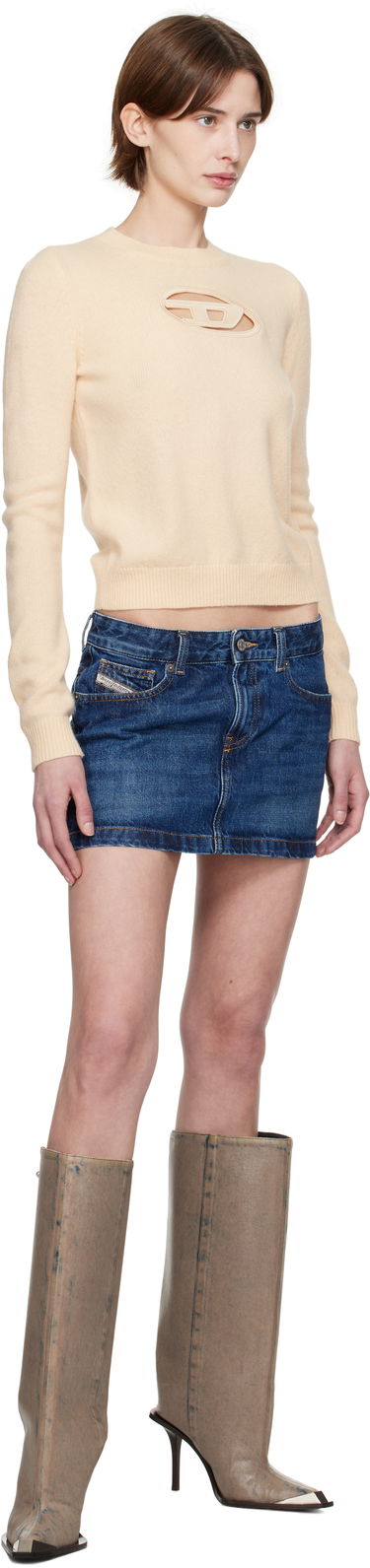 Sveter Diesel Diesel M-Areesa-Slim Sweater Béžová | A17687 0KCAE, 3