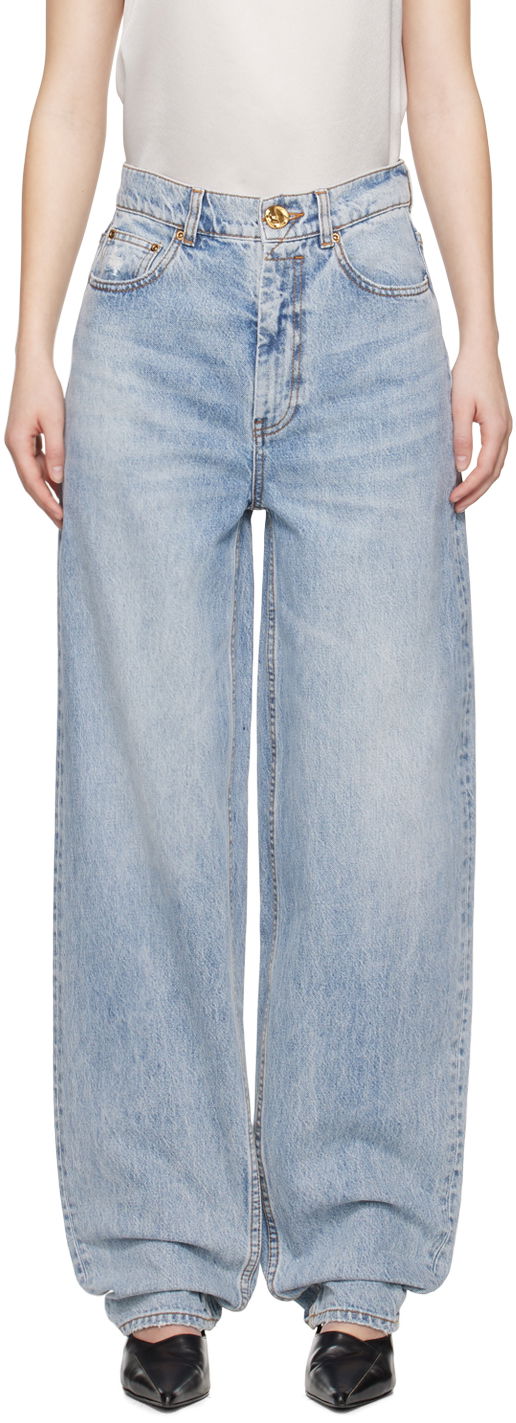 Džínsy ZIMMERMANN Zimmermann Natura Oversize Barrel Jeans Modrá | 9212PS241, 0