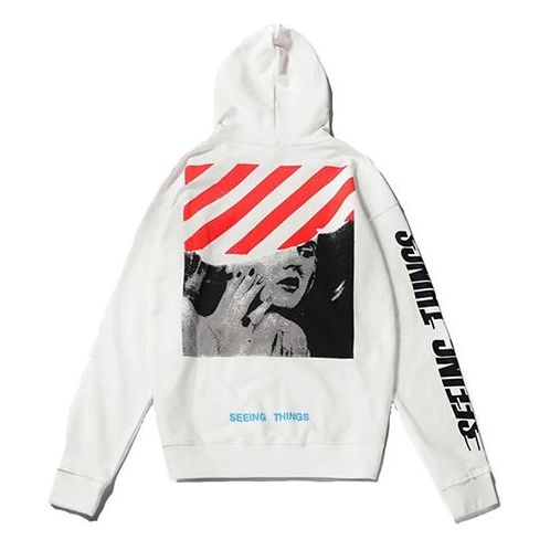 Mikina Off-White Photocopy Print Hoodie Biela | OMBB009F171920470188, 0