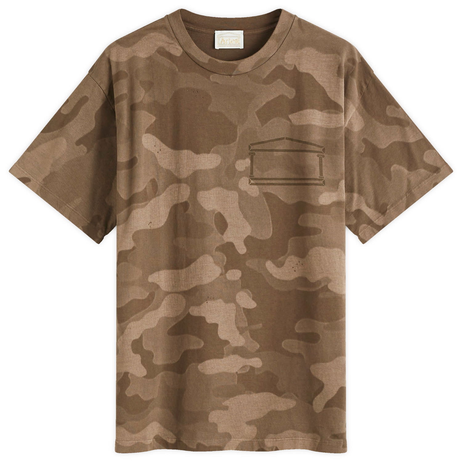 Tričko Aries Aged Camo Temple T-Shirt Zelené | AR60001-DOL, 0