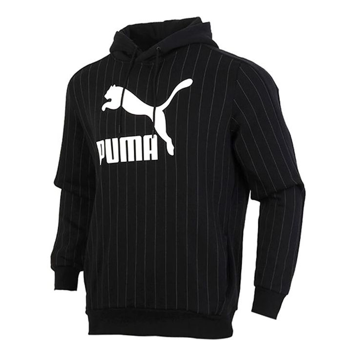 Mikina Puma Pinstripe Pullover Hoodie Čierna | 530179-01, 0