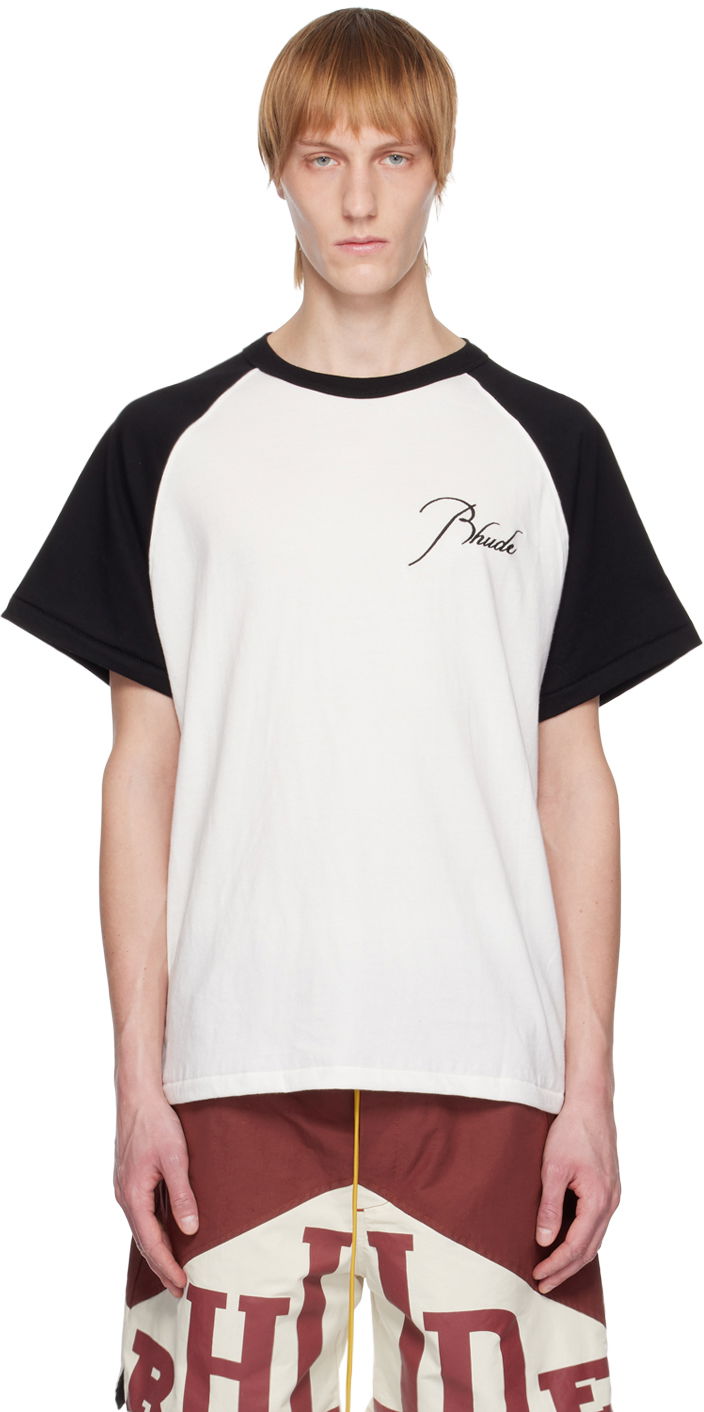 Tričko Rhude Rhude Raglan T-Shirt Biela | RHFW22TT11012610, 0