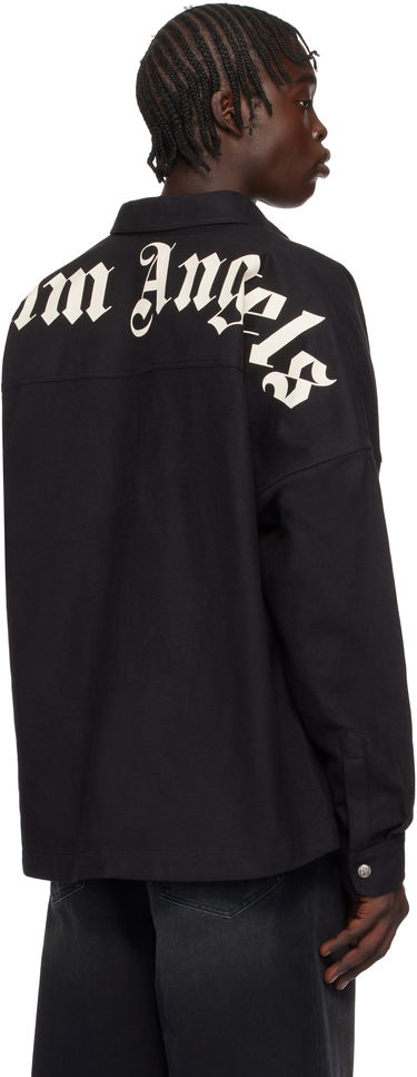 Košeľa Palm Angels Classic Logo Overshirt Čierna | PMES044S25FAB0011003, 2