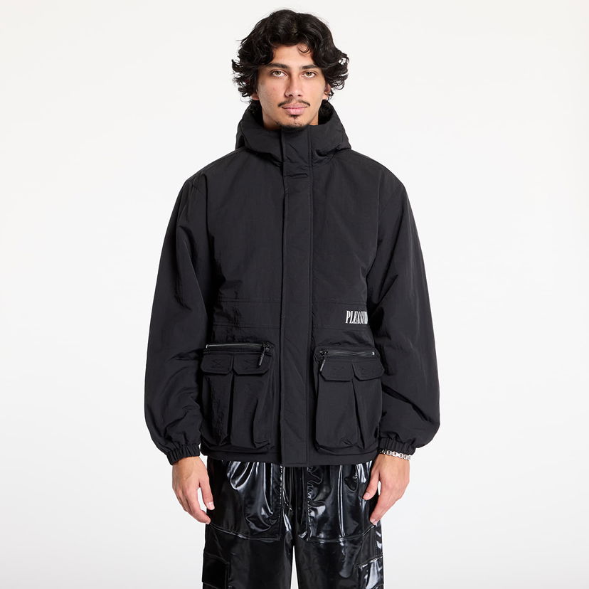 Parka Pleasures Run Hooded Black Jacket Čierna | P24W014 BLACK