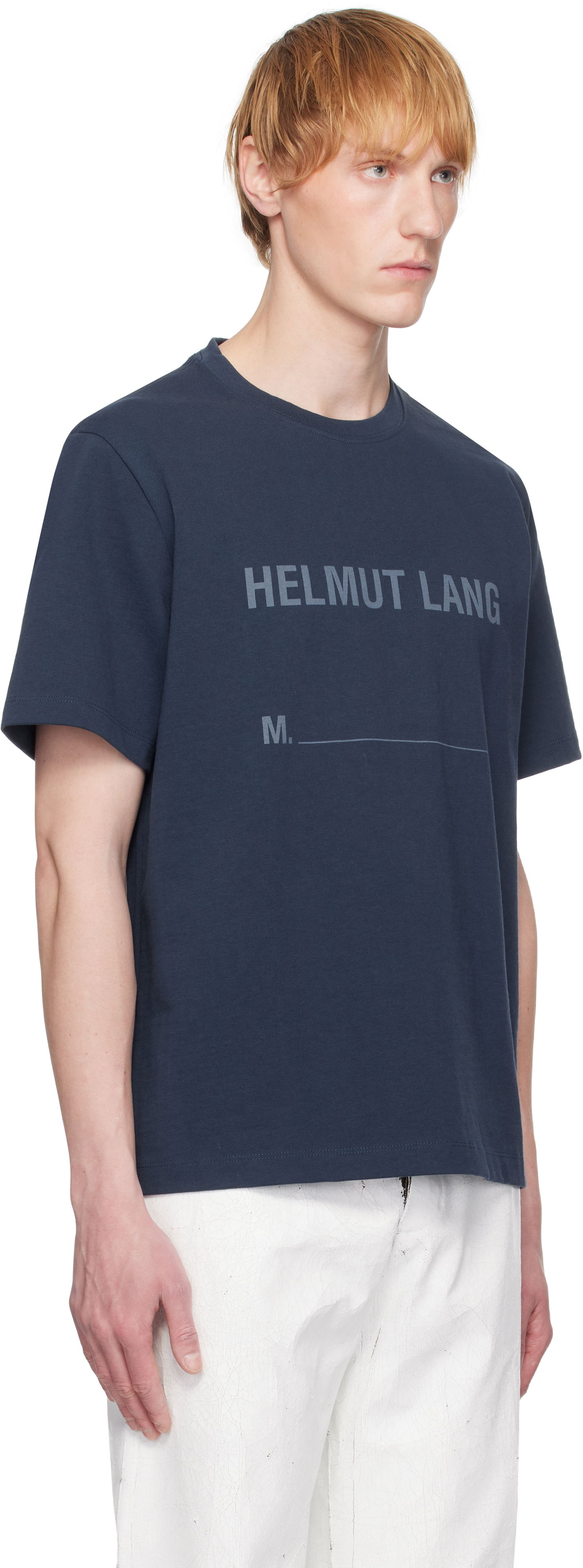 Tričko Helmut Lang Helmut Lang Stamped Logo T-Shirt Navy | P01HM506, 1