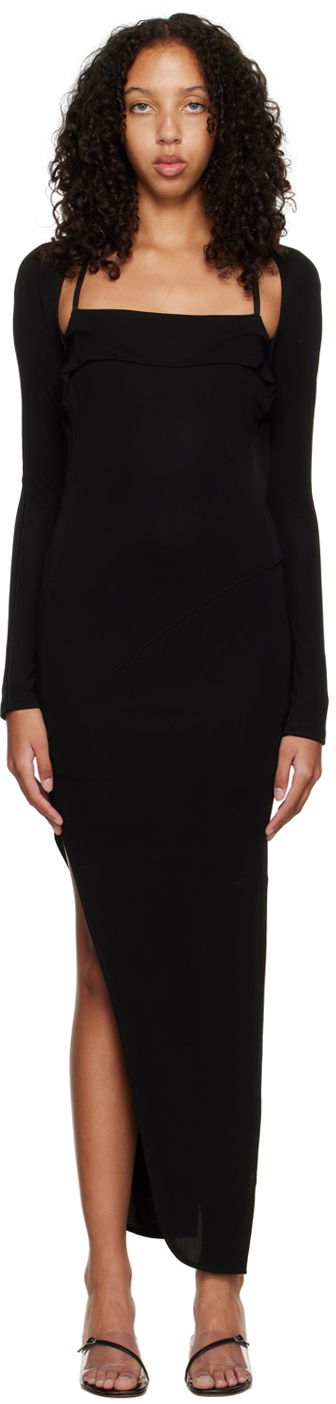Šaty Helmut Lang Cutout Midi Dress Čierna | M07HW601, 0