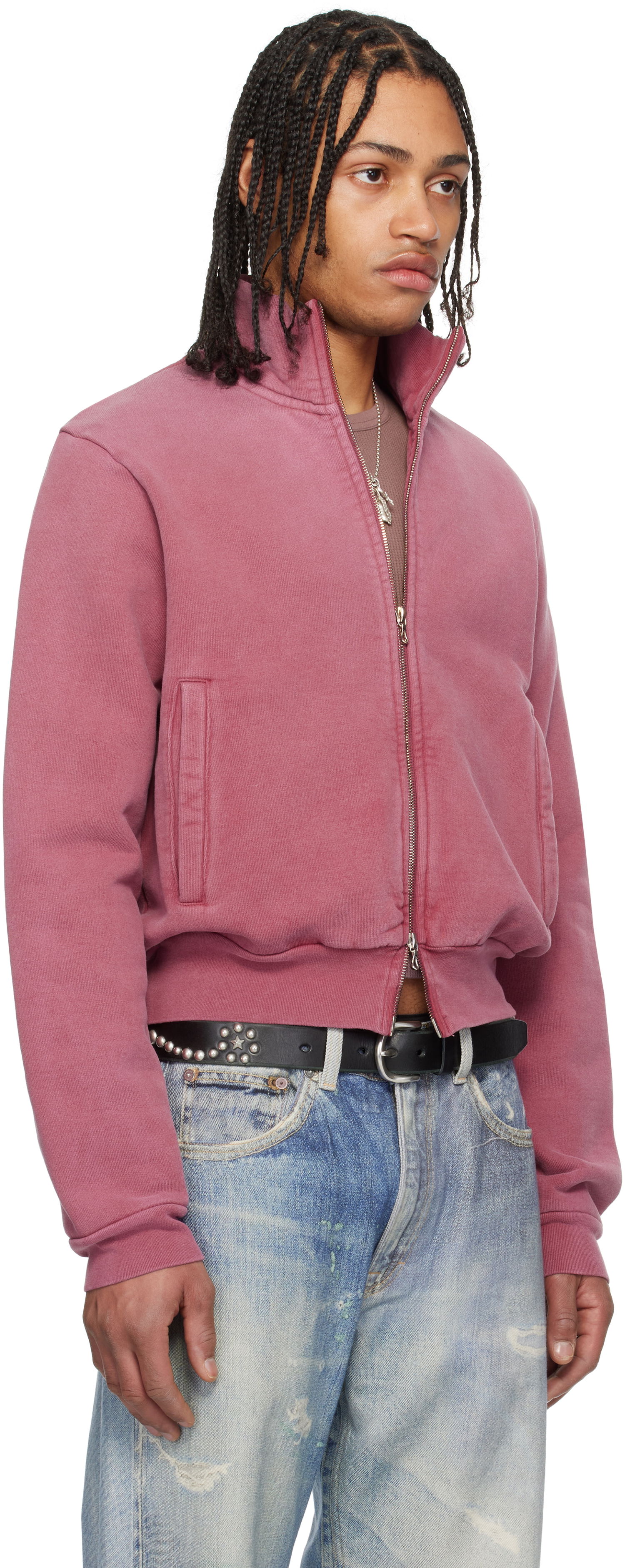 Mikina OUR LEGACY Our Legacy Mob Zip-Up Sweater Ružová | M2256MR, 1