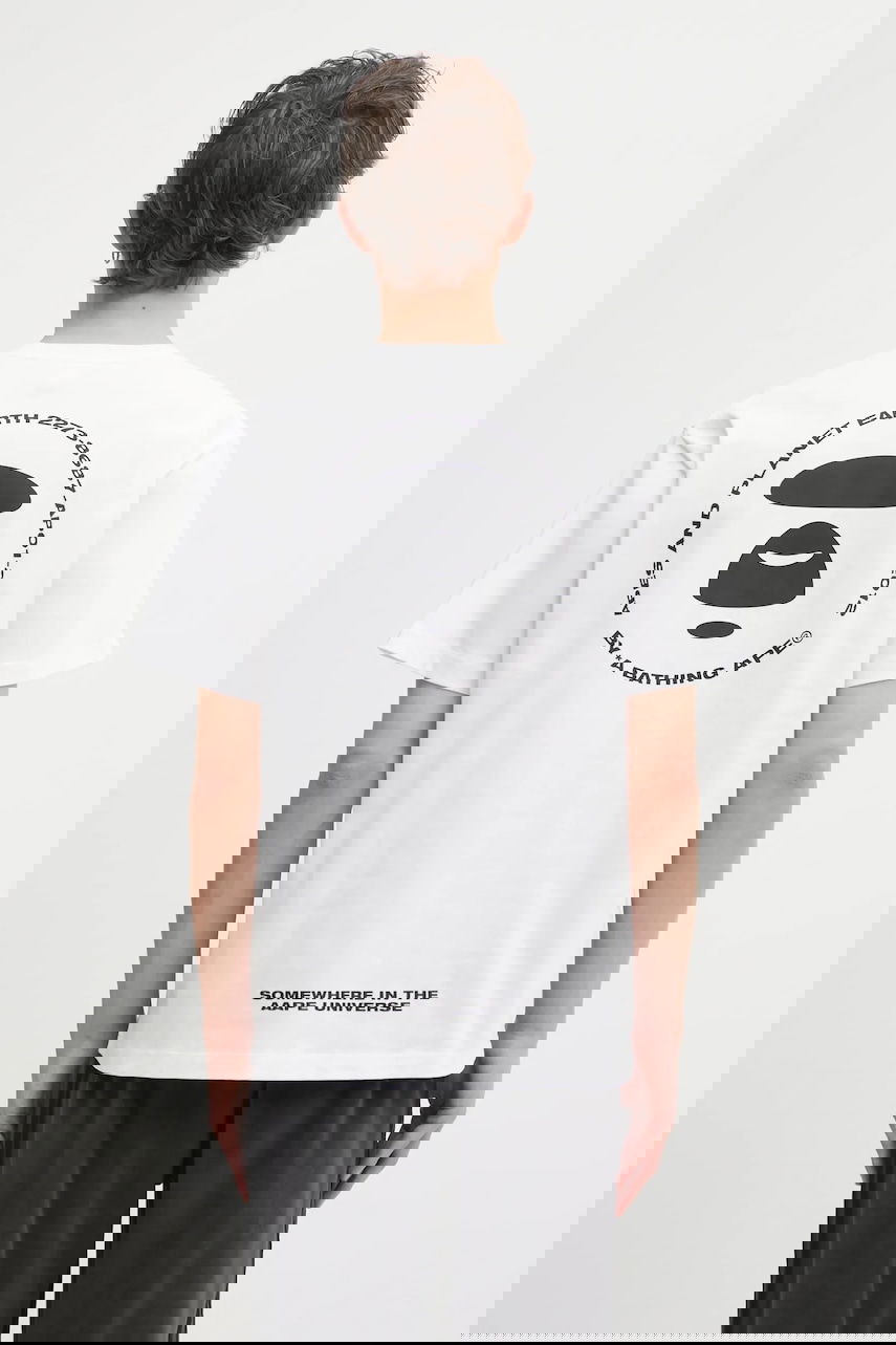 Tričko AAPE by A Bathing Ape Basic Ape Head Graphic T-Shirt Biela | AAPTEM1647XXO, 0