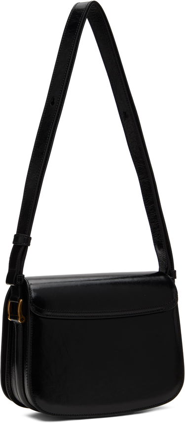 Taška cez rameno AMI AMI Paris Leather Paris Bag Čierna | ULL005.AL0051, 2