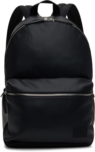 Batoh BOSS Hugo Perforated Faux Leather Backpack Čierna | 50541907, 0