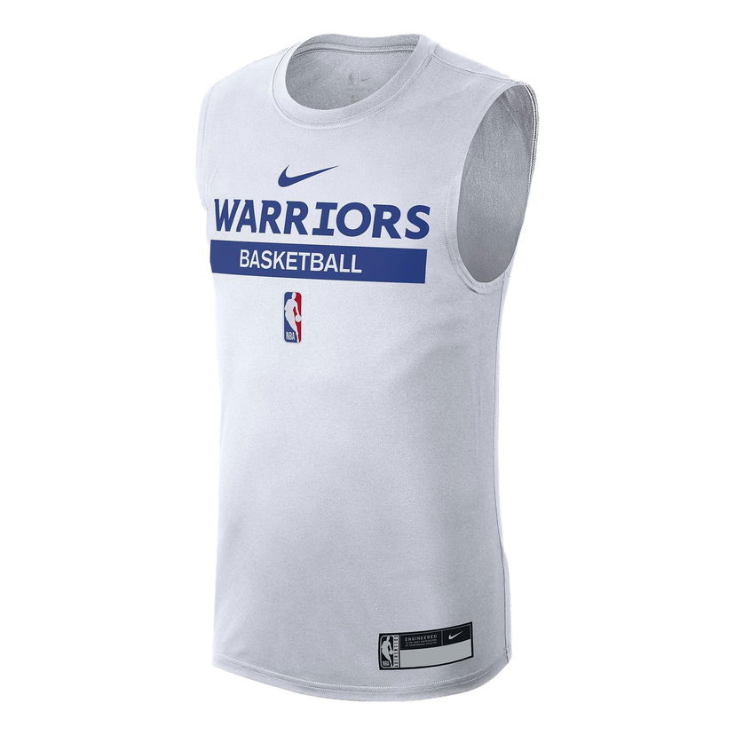 Tielko Nike Golden State Warriors Sleeveless Practice T-Shirt Biela | DR6765-100