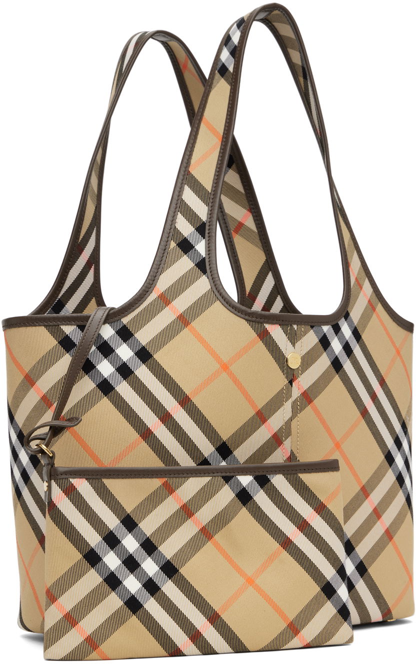 Tote bag Burberry Burberry Small Check Tote Bag Béžová | 8094685, 1