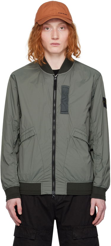 Bomber bunda Stone Island Garment-Dyed Bomber Jacket Šedá | 801540525, 0