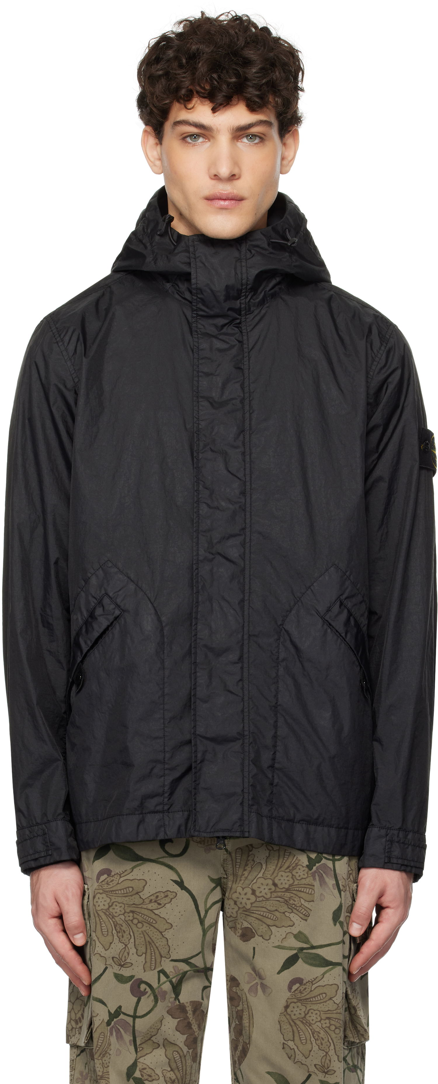 Vetrovka Stone Island Short Dyed Hooded Jacket Čierna | K1S15 4100093 S0A21, 0