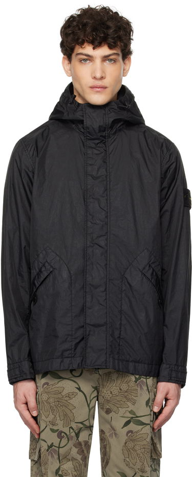 Vetrovka Stone Island Short Dyed Hooded Jacket Čierna | K1S15 4100093 S0A21, 0