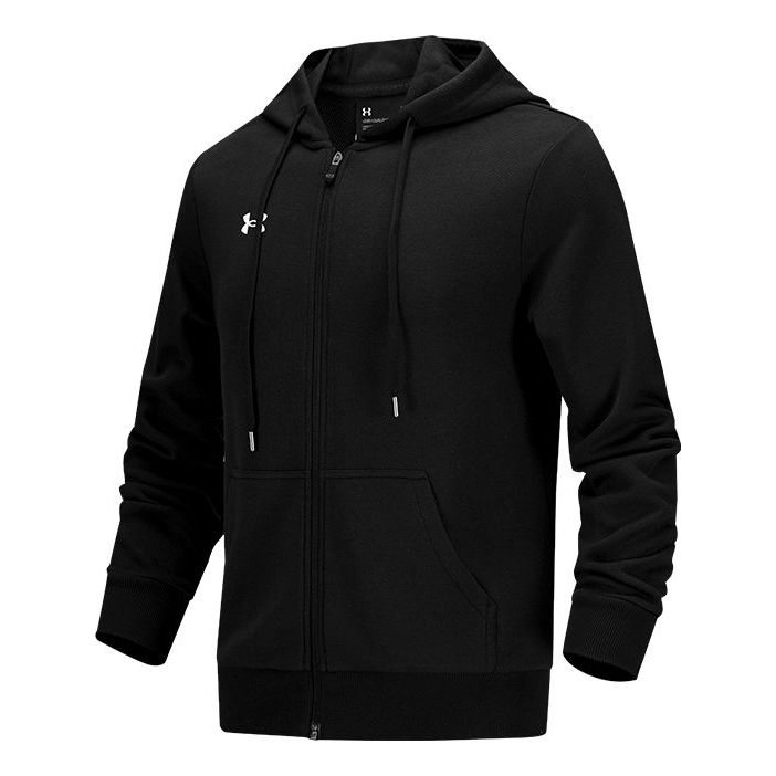 Mikina Under Armour Essential Fleece Full Zip Hoodie Čierna | 21600305-001