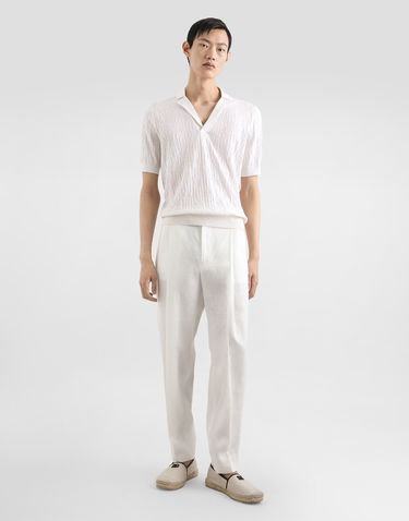 Polo tričko Dolce & Gabbana Dolce & Gabbana Satin Silk Polo Shirt Biela | GXZ76TJBSLXW0800, 1