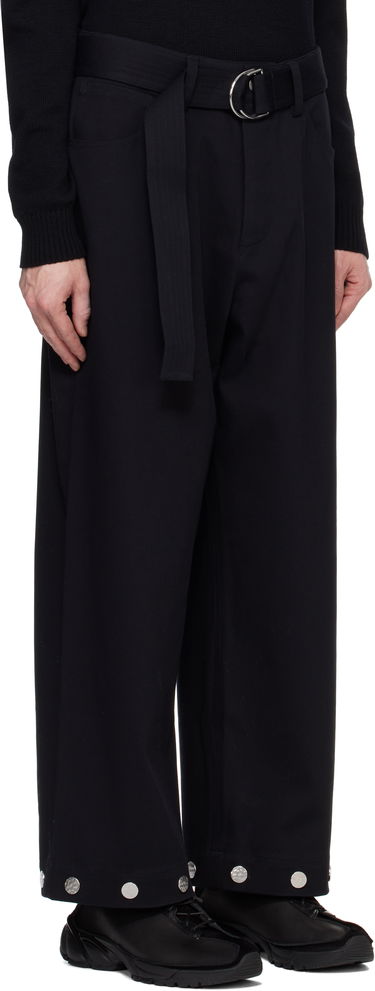 Nohavice Nanushka Nanushka Dallin Wide-Leg Trousers with D-Ring Belt Čierna | NM24FWPA03758, 1