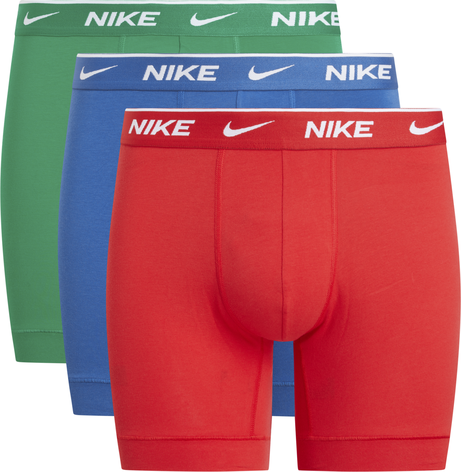 Boxerky Nike Everyday Cotton Stretch Boxer Briefs, 3-Pack Zelené | 0000KE1007-F6H, 0