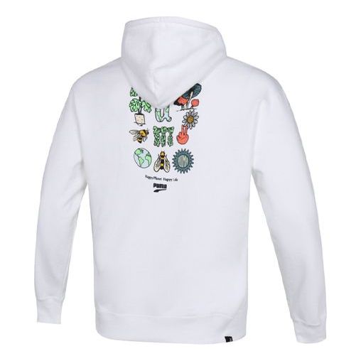 Mikina Puma Downtown Graphic Hoodie Biela | 535412-02